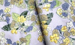 A fabric depicting flowers