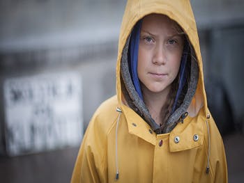 In August 2018, outside the Swedish parliament building, Greta Thunberg started a school strike for the climate Image Anders Hellberg