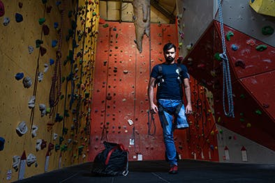 Adam Islam at Redpoint Climbing Centre Birmingham