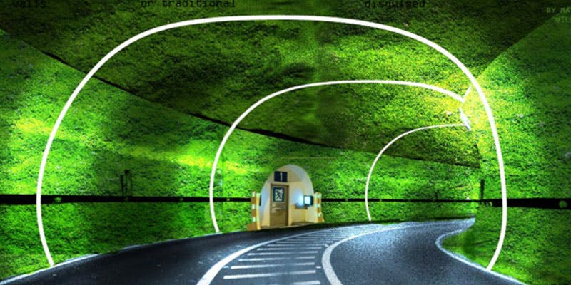 Student design idea for road tunnel