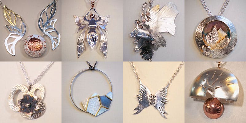 Pendants created by the All That Glitters contestants