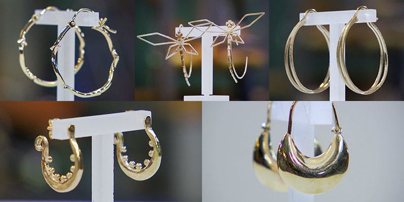 Hoop earrings created by the All That Glitters contestants
