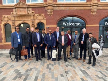The BCU India Group pictured with a delegation of Indian business owners outside STEAMhouse