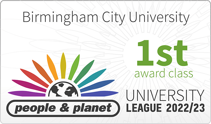 People and Planet First Place Award, University League 2022/23