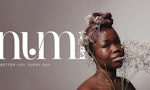 Graphic Design student work - advert for Numi - A better You, Every Day showing woman looking relaxed with blossoms