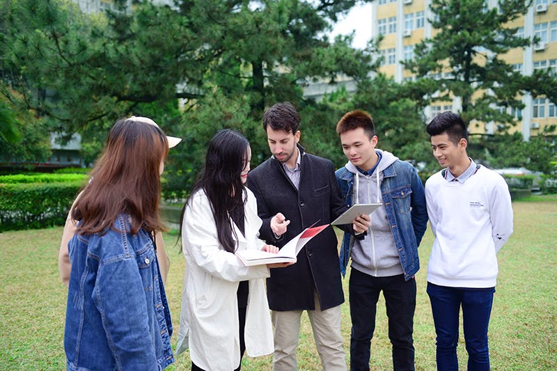 Students take part in outdoor class