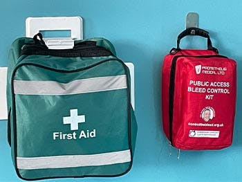 Example Bleed Kit and First Aid kit on BCU campus