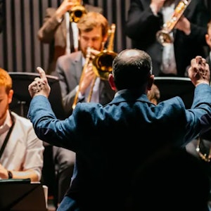 Conductor and Jazz orchestra