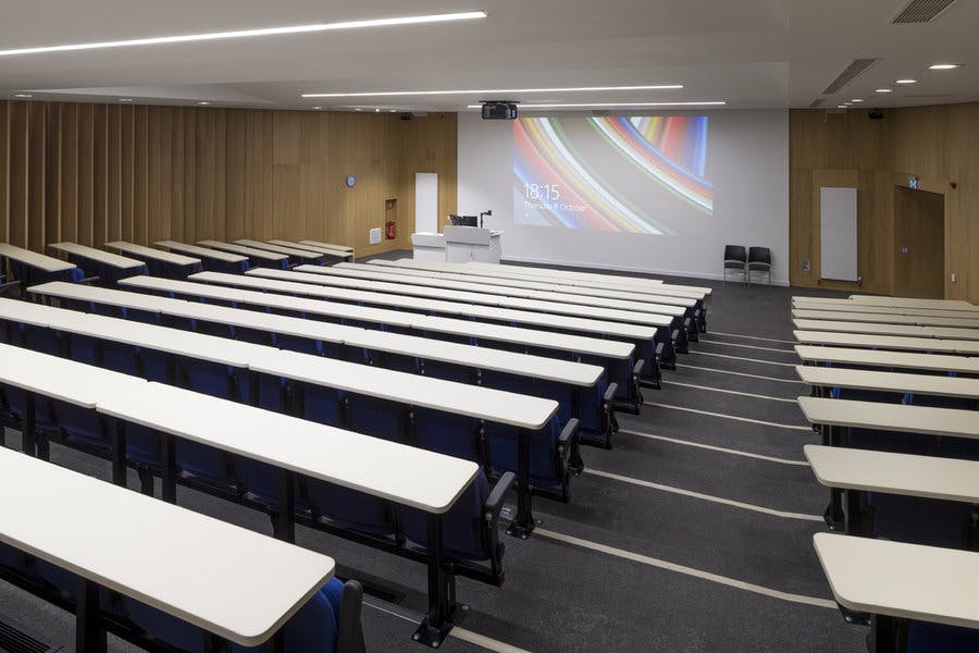 Lecture theatre in The Curzon Building.
