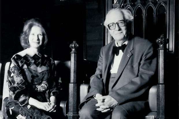 Dame Gillian Weir and Olivier Messiaen in 1988