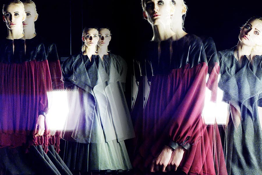 Fashion Imaging blurred image of four women