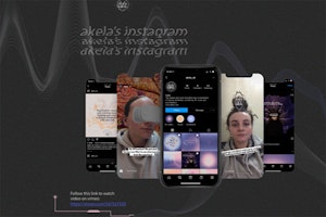 Instagram screenshots of students final year project 'akela's instagram'