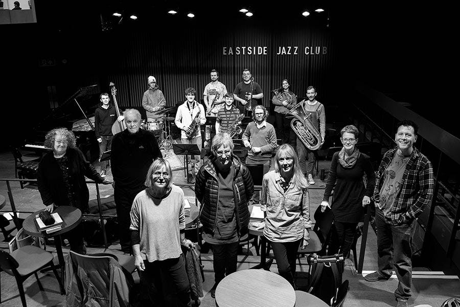 RBSA artists visit Jazz Composers Ensemble rehearsal in the Eastside Jazz Club