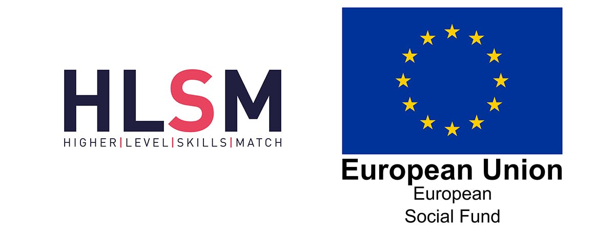 Logos of HLSM and the ESF 