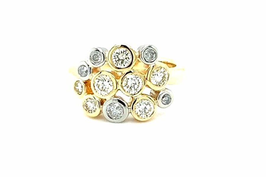 Gold ring with 12 diamonds by Karen McKinley 