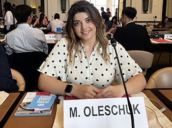 Melisa Oleschuk at the UN Graduate Study Programme