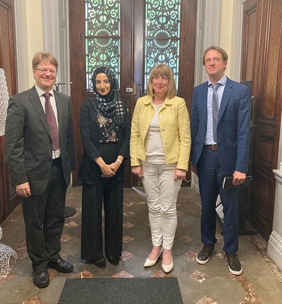 OHCHR Staff and architect of Faith4Rights toolkit Dr Michael Weiner, Dr Amna Nazir, UN Special Rapporteur on Counterterrorism Professor Fionnuala Ní Aoláin, Executive Director, Geneva Human Rights Platform Felix Kirchmeier