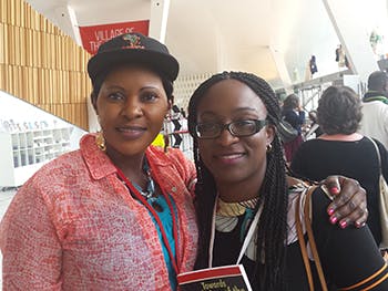 Akem Adeleye and Susanne Kigula at the World Congress Against the Death Penalty