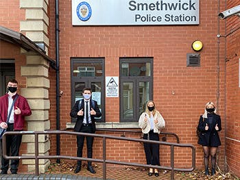 Police Special Constables 350x263 - Four students outside Smethwick Police Station