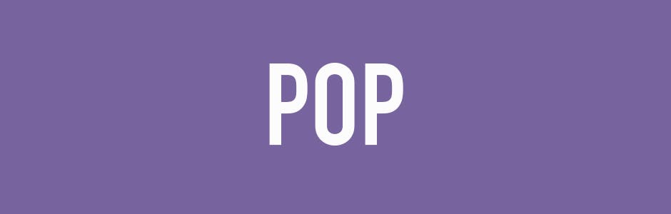 word pop on purple background