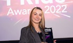 Emily Pinches, CIPR Midlands Student of the Year, with her trophy.