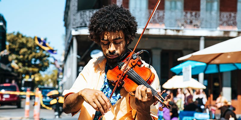 Man playing violin