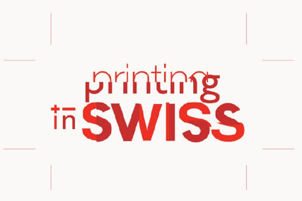 Printing in Swiss exhibition banner