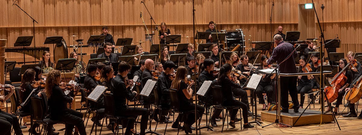 Orchestra performing at Royal Birmingham Conservatoire