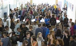 A crowd of people within the Curzon building during Welcome Week