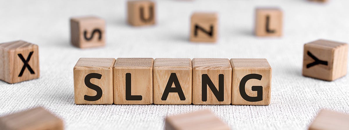 Alphabet blocks spell out slang