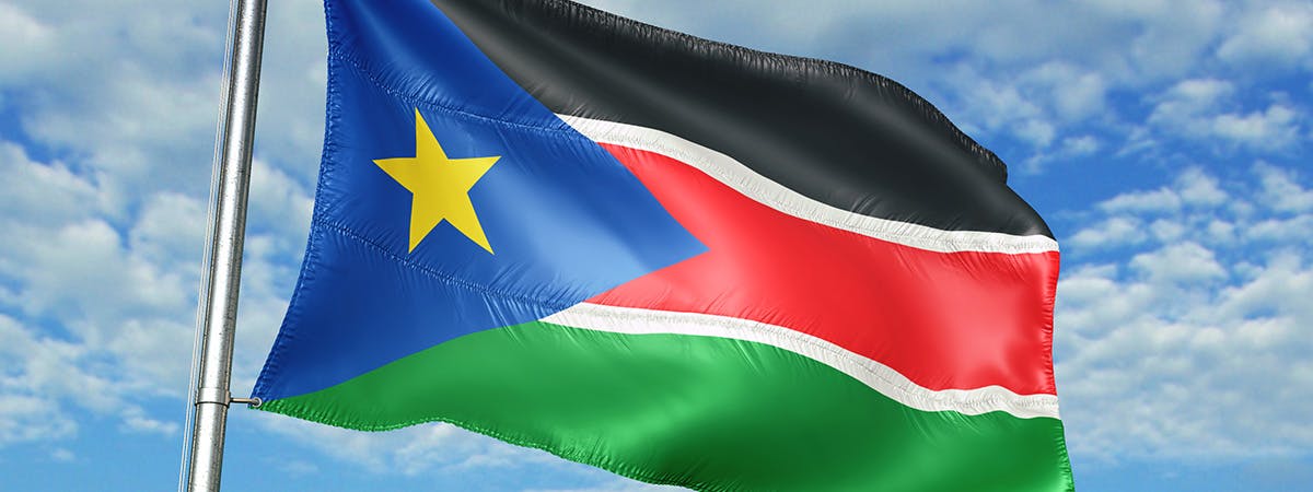 South Sudan flag.