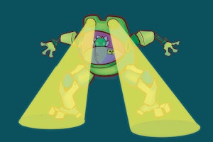 Student work - illustration of frog robot