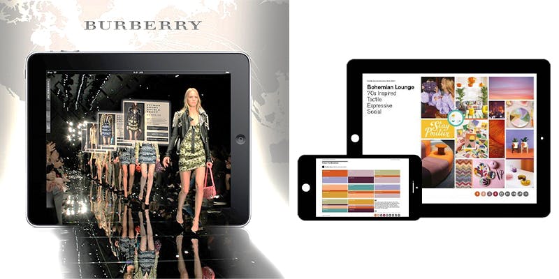 Images from Burberry website and 20-21 Trend Bible