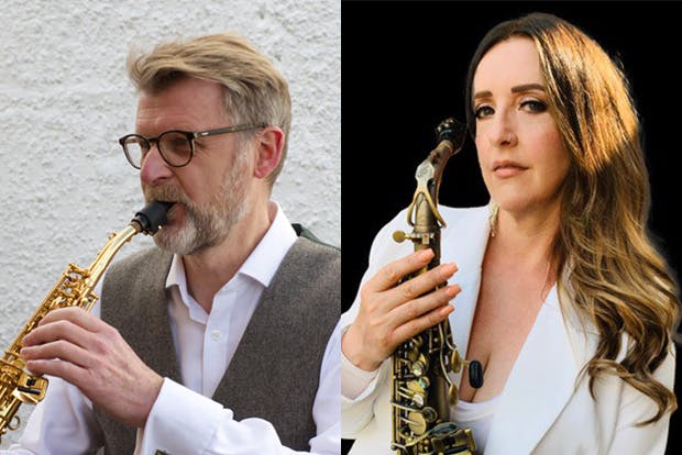 Montage, saxophonists Andy Tweed and Anna Brooks