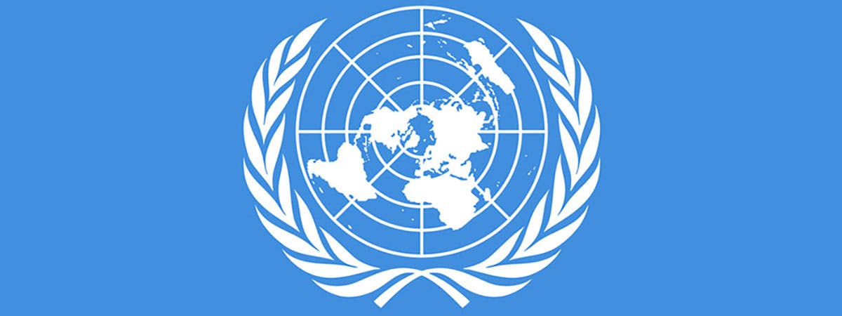 Model UN 1200x450 - United Nations flag