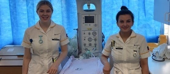 Student midwives on placement