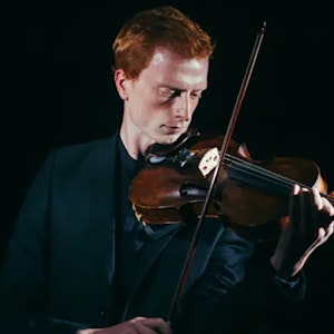Violinist performing