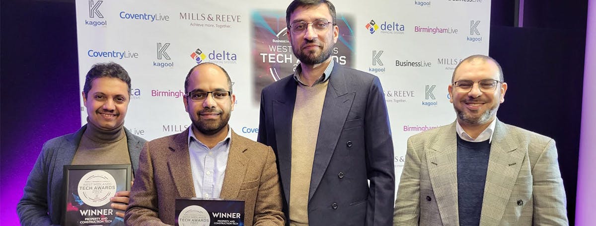 Left to right - Dhoyazan Al-Turki (Software and AI Engineer, BCU), Dr Shadi Basurra (Senior Lecturer, BCU), Atif Azad (Reader in Evolutionary Computing and Machine Learning, BCU) and Nouh Elmitwally (Lecturer in Data Science, BCU)