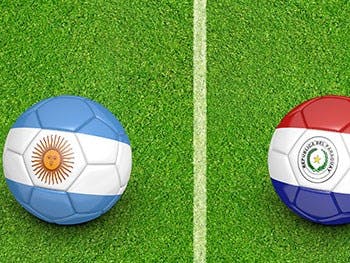 footballs in national flag colours